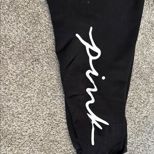 VS Pink Black Jogger with White Script